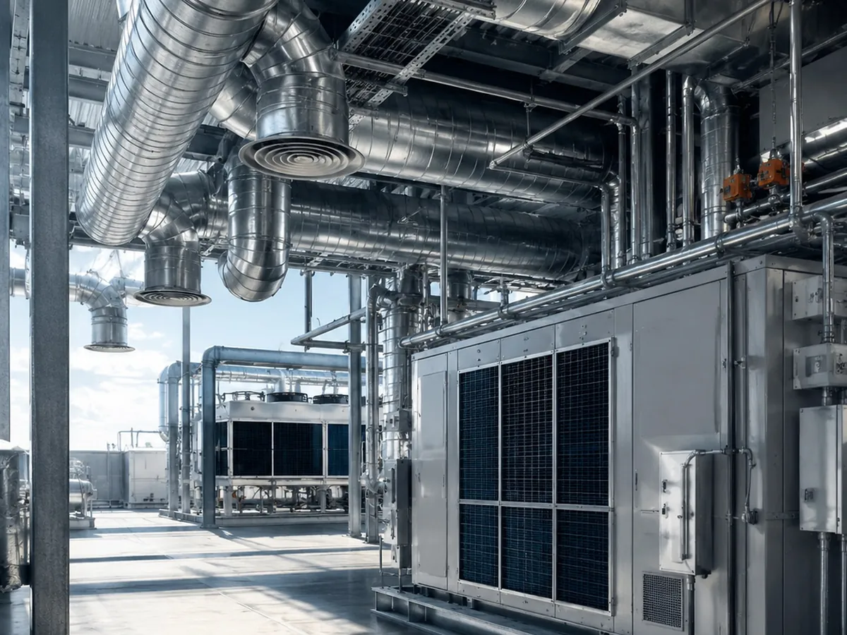 Infraestrutura técnica de climatização empresarial com foco em eficiência energética